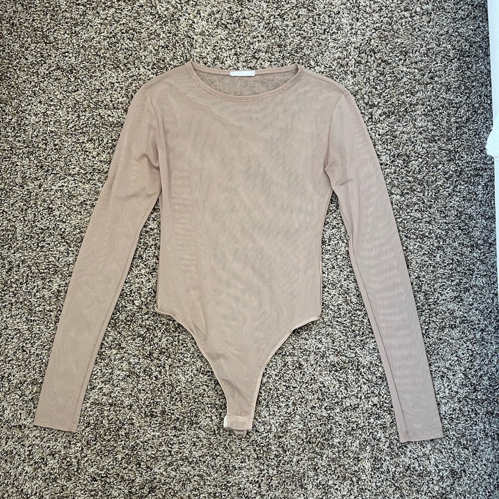 Sheer nude bodysuit, perfect condition!